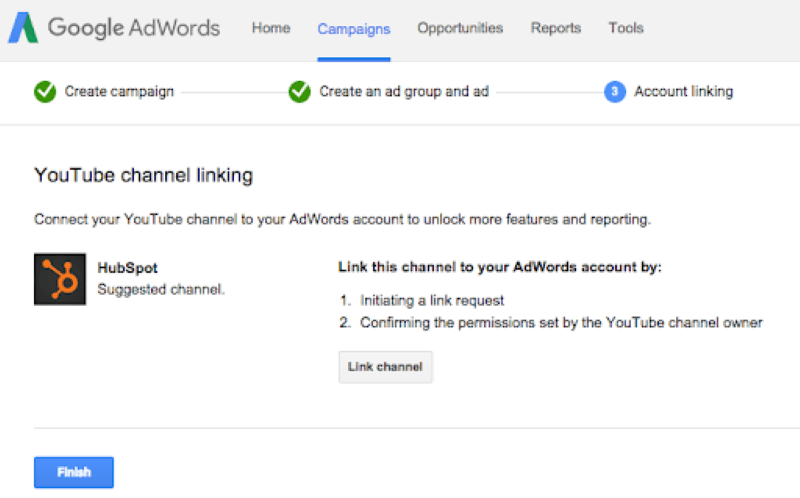 Liên kết tài khoản AdWords của bạn với kênh YouTube để bắt đầu chạy chiến dịch quảng cáo