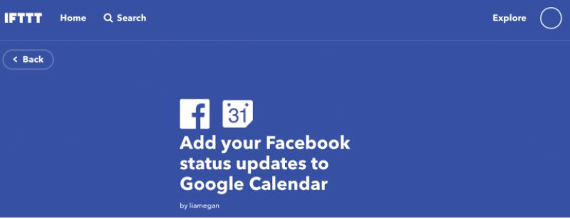 Đồng bộ hóa status Facebook với Google Calendar