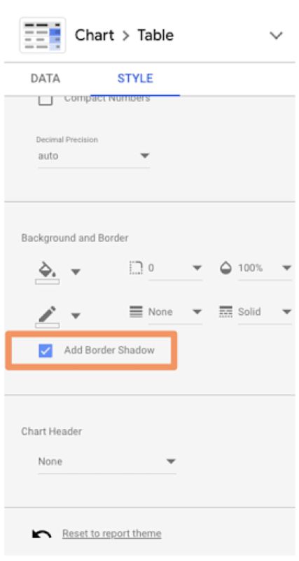 Giao diện chọn “Add Border Shadow”