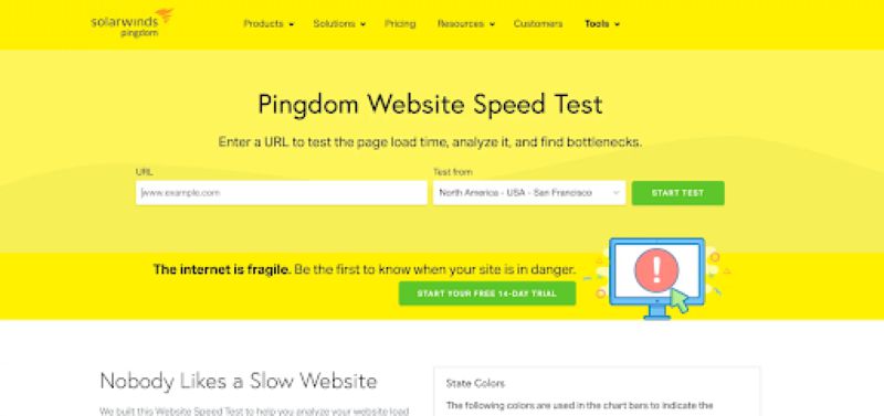Pingdom là một công cụ kiểm tra tốc độ website có từ lâu đời