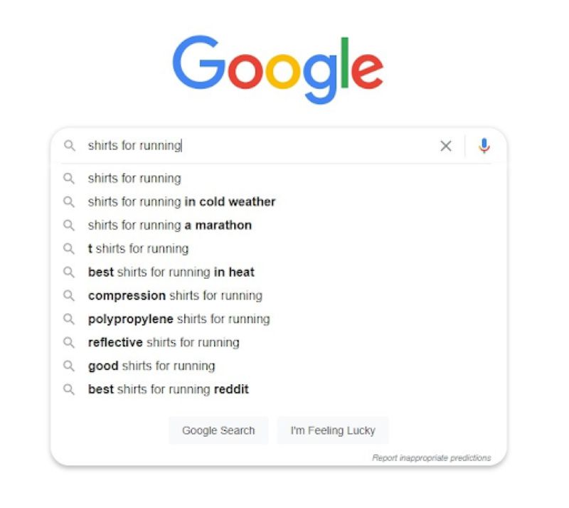 Chức năng đề xuất của Google
