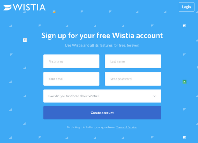 Hình 5: Landing Page của Wistia