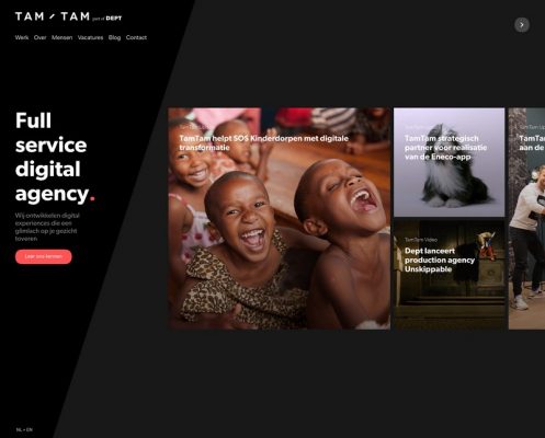 Website Tam Tam mang tính sáng tạo cao