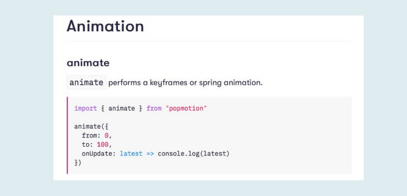 Popmotion được xem như một “Hộp công cụ JavaScript” mang đến cho người dùng những trải nghiệm thú vị