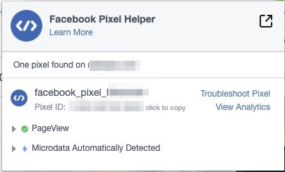 Trình trợ giúp pixel Facebook.