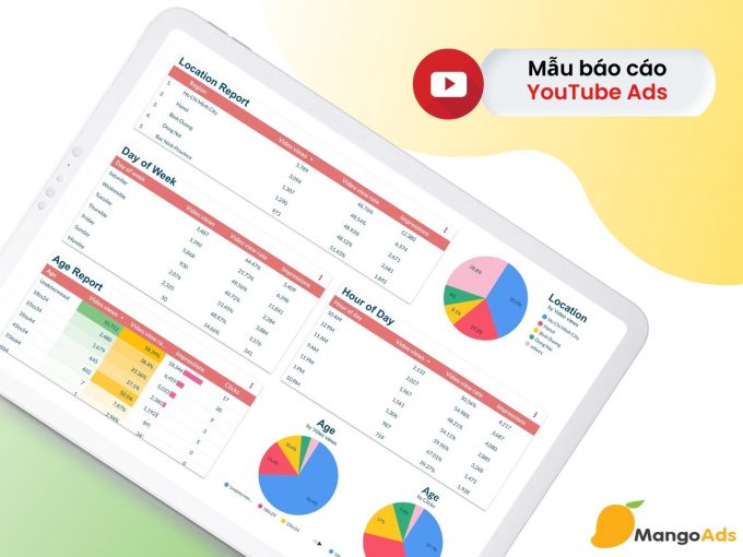 Mẫu báo cáo YouTube Ads bằng Google Data Studio