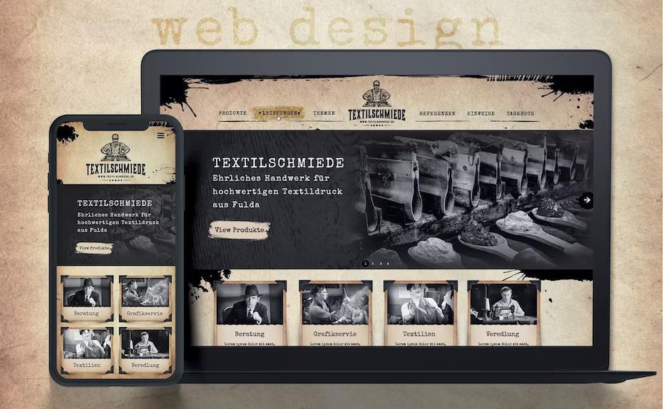 Thiết kế web Vintage mang lại sự hoài cổ, ấm áp và quen thuộc